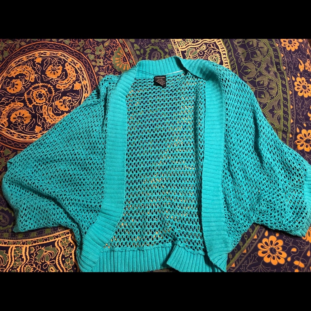 Teal cardigan
